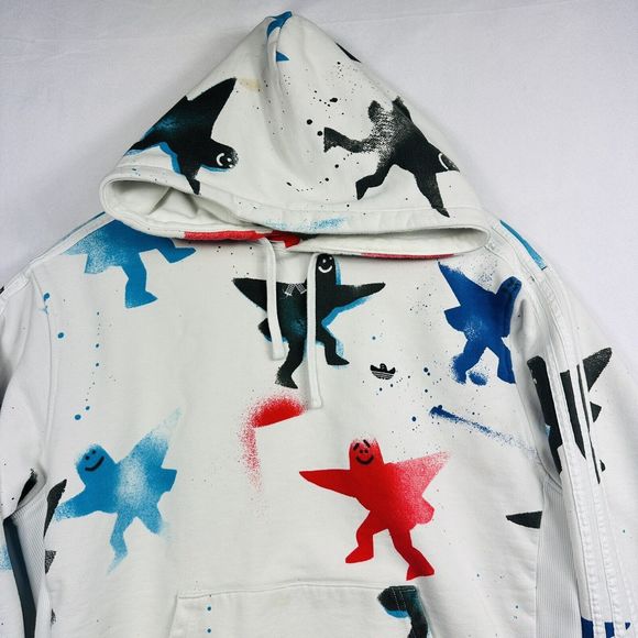 Adidas Shmoo Hoodie AOP White Men's Size Medium Pullover All Over Print FM1438 - Picture 6 of 15
